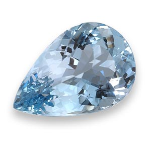 جواهر تراش خورده آبی رنگ به شکل قطره