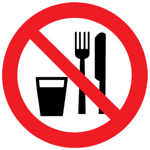 تابلوی خوردن و آشامیدن ممنوع
